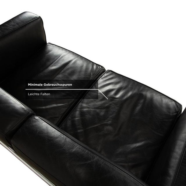 LC2 Sofa in Leather and Chrome by Le Corbusier for Cassina For Sale - Image 10 of 18