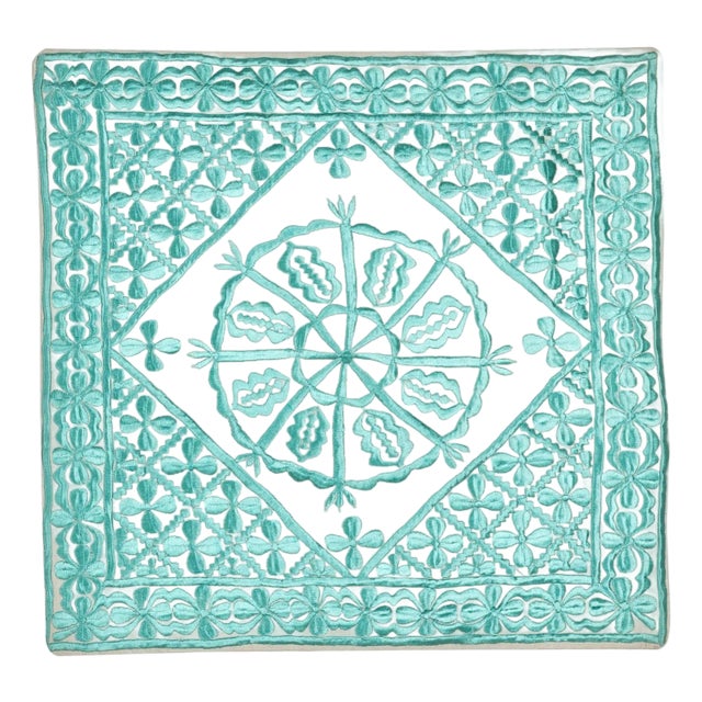 19"x19" Decorative 100% Cotton Cushion. New Pillow Cover. Handmade Toss Pillow For Sale