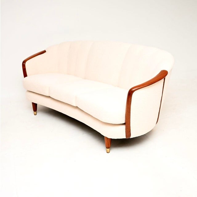 Mid-Century Modern Vintage Swedish Cocktail Sofa, 1950s For Sale - Image 3 of 13