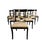 A set of 10 custom-made Regency/Greek Revival Klismos saber leg dining chairs with a highly polished ebonized finish,...