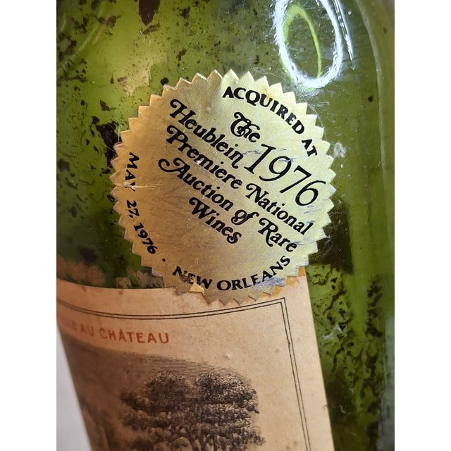Vintage Empty 1945 Château Lafite-Rothschild Wine Bottle - 1976 Heublein Auction Provenance For Sale In Boston - Image 6 of 18