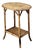 Vintage Woven Rattan Oval Side Table For Sale