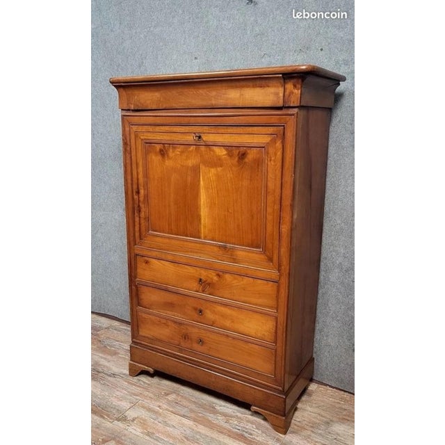 Louis Philippe Secretaire in Cherry Wood, 1800s For Sale - Image 3 of 6