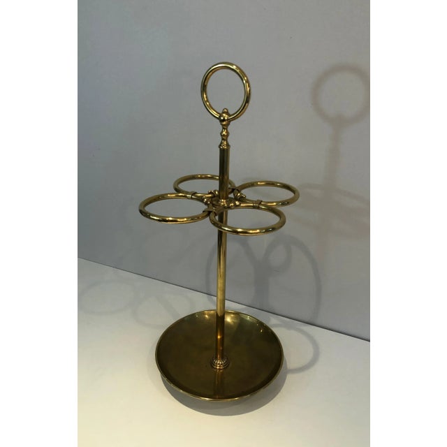 1900 - 1909 1900s Round Brass Umbrella Stand For Sale - Image 5 of 12
