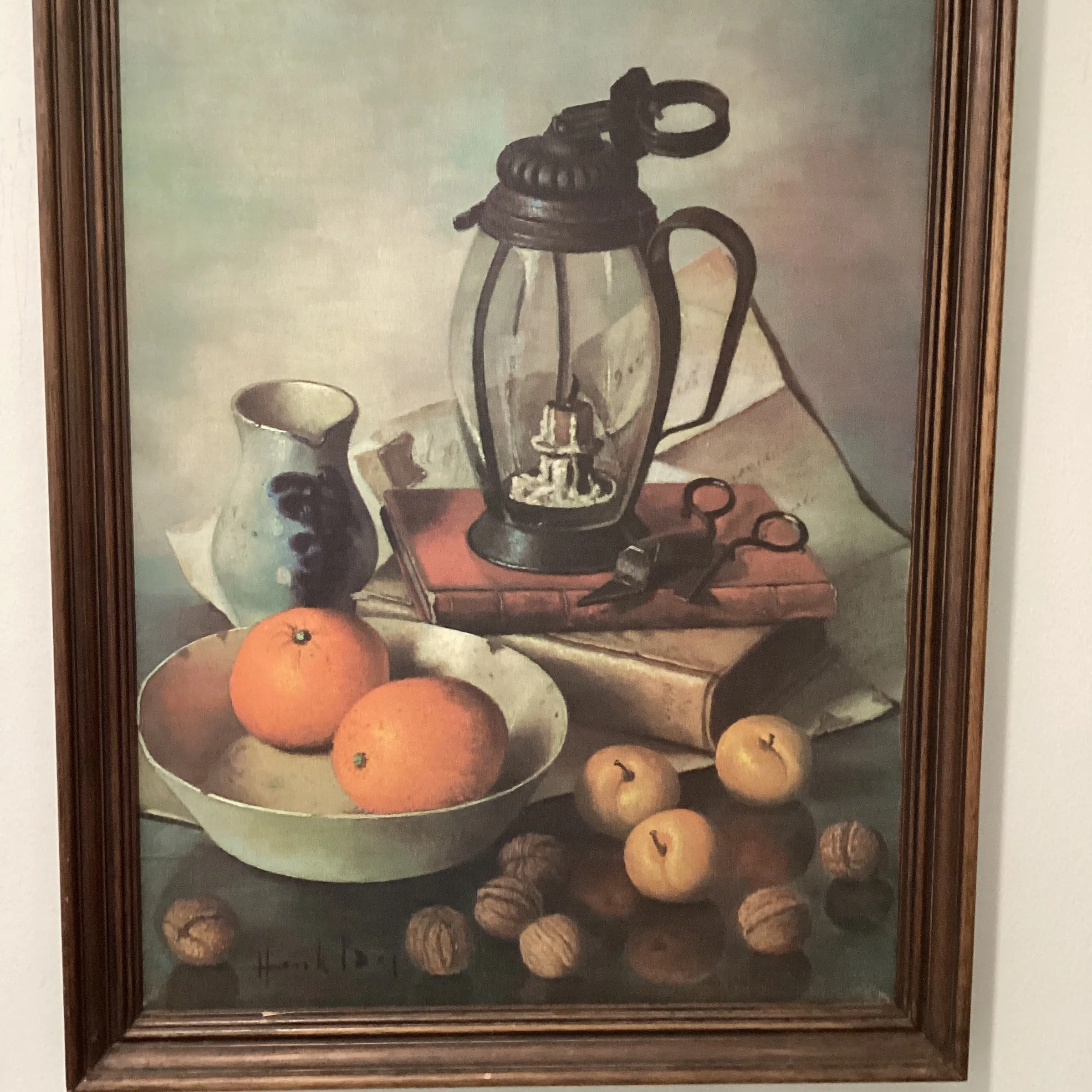 João Candido s 94 木製油絵 Mid 20th Century Vintage Wood Framed Print by Hank Boj Still Life
