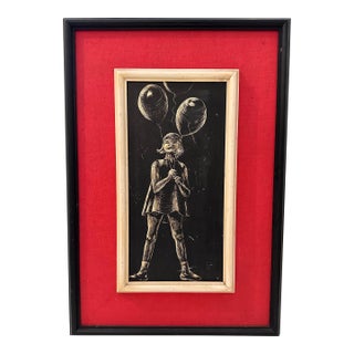 Vintage Art Titled “Balloons” by Jean Henrikson For Sale
