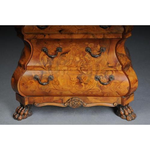 Italian Baroque Inlaid Chests of Drawers, Set of 2 For Sale - Image 6 of 18