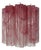 Vintage Murano Glass Tube Wall Sconces with 5 Pink Alabaster Glass Tube, 1990, Set of 2 For Sale