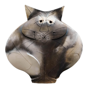 Mary Dewey Gates 1995 Signed Sitting Cat Original Studio Art Pottery Sculpture