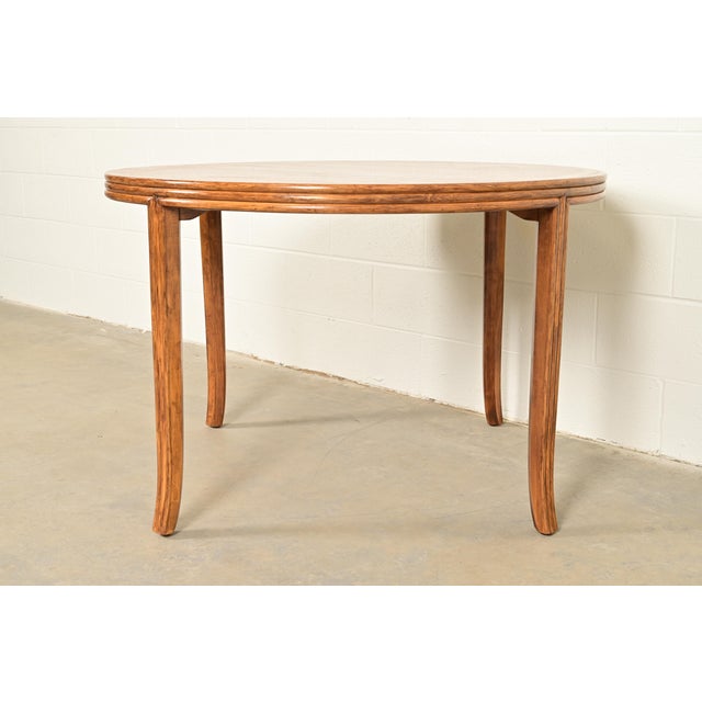 A gorgeous Hollywood Regency Organic Modern game table, breakfast table, or dining table By McGuire USA, Circa Late 20th...