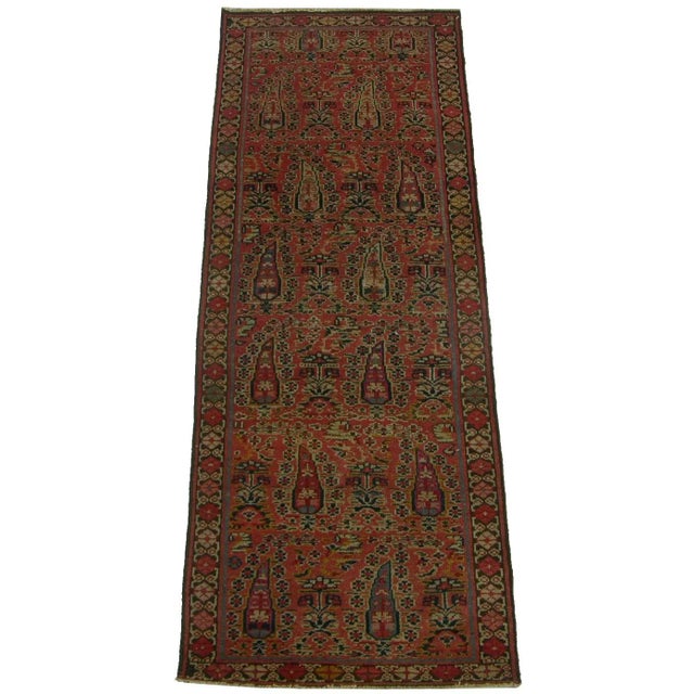 19th Century Antique Saraband Runner Rug 5'4'' X 2'2'' For Sale - Image 5 of 7