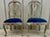 This is a pair of 19th century hand painted Venetian side chairs. The seats are in a blue velvet that is in very good...