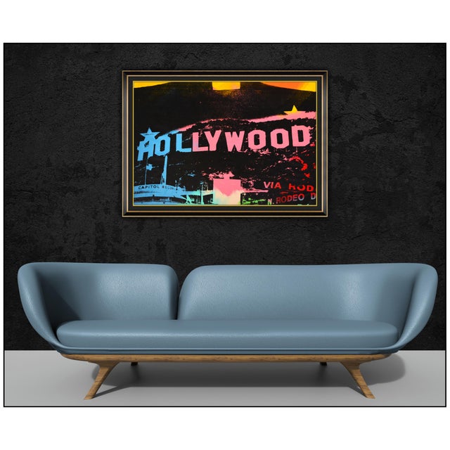 The artwork here, "The Original Famous Hollywood Sign", is a wonderful depiction of the Hollywood sign in California that...