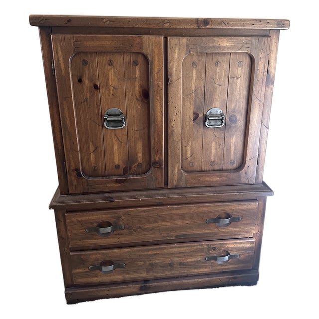 Vintage Young Hinkle "Ship Ahoy" Wood Armoire/Gentleman's Chest For Sale