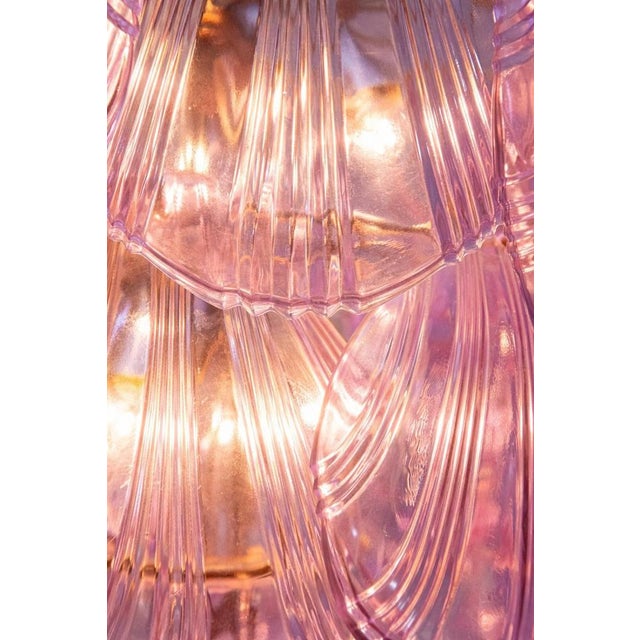 Pink Shell Murano Glass Chandelier, 2000s, Set of 2 For Sale - Image 4 of 9