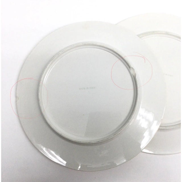 Yellow Italian Majolica Hand Painted Pear Plates - a Pair For Sale - Image 8 of 13