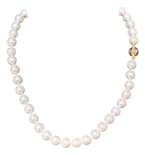 Akoya Pearl Necklace 14k Yellow Gold Certified