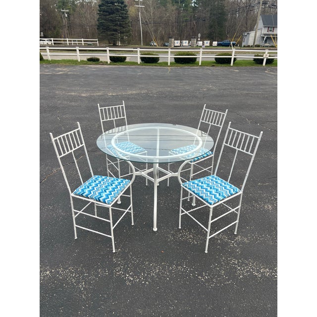 Phyllis Morris Palm Beach Style Bamboo Patio Set For Sale - Image 10 of 12