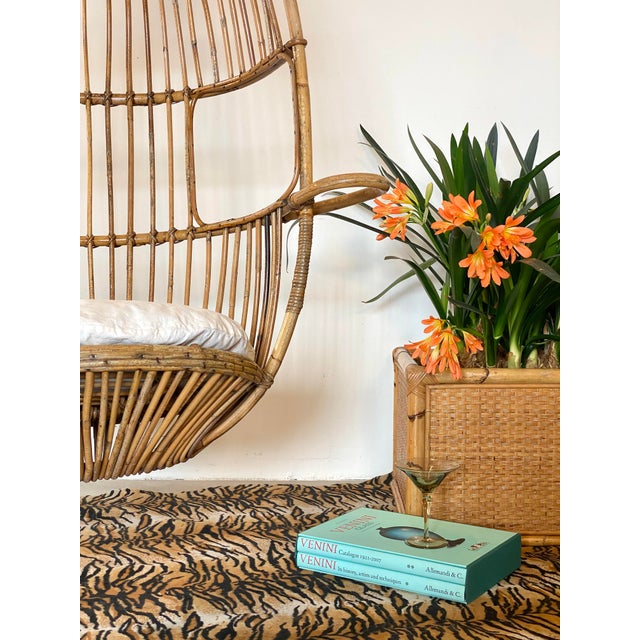 Hanging Bamboo Armchair, 1970s For Sale - Image 9 of 15