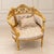 Add a refined European touch to your interior with this French-inspired armchair, featuring an elegant beige damask...