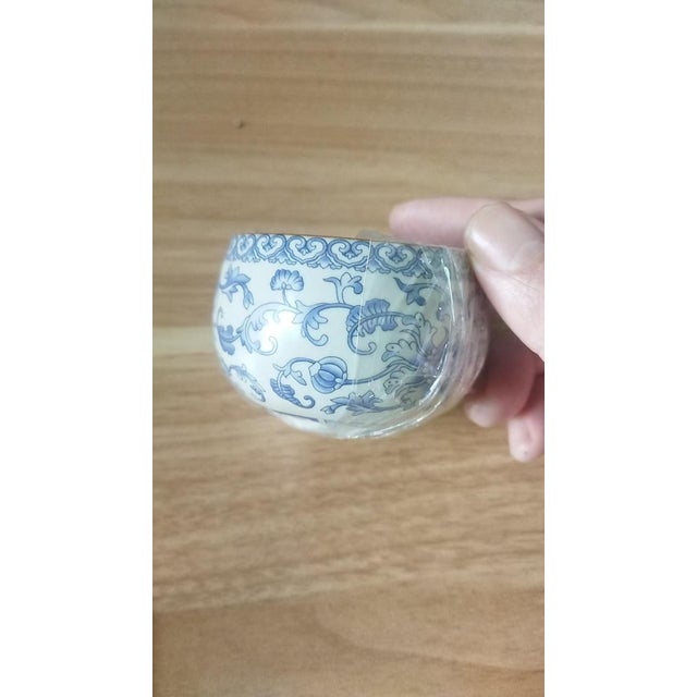 Vintage Blue and White Incense Holder With Floral Motif For Sale - Image 4 of 6