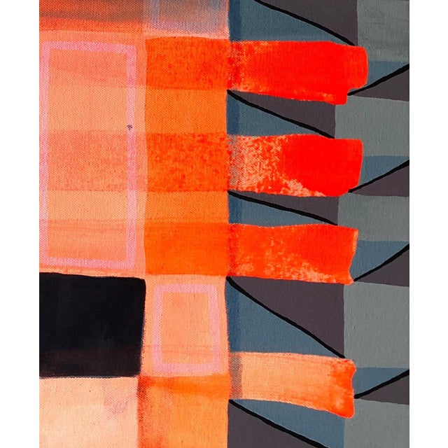 2020s Max Manning “Untitled (CVS166)” Contemporary Orange and Pink Geometric Abstract Painting, 2020 For Sale - Image 5 of 8