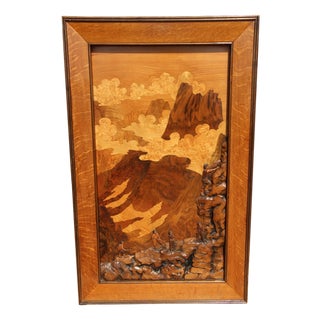 Large Marquetry the Rope from Louis Thiam, 1950s For Sale