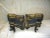 This is a Fabulous Pair of Louis XIV Style Corner Corbels in an Elegant Slant Blue and Gold Accents with a Ornate Acanthus...
