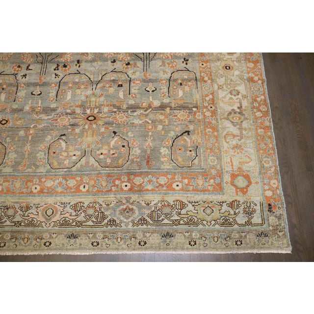 Spiral Motif Antique Persian Malayer Rug no. j5270 For Sale - Image 14 of 14