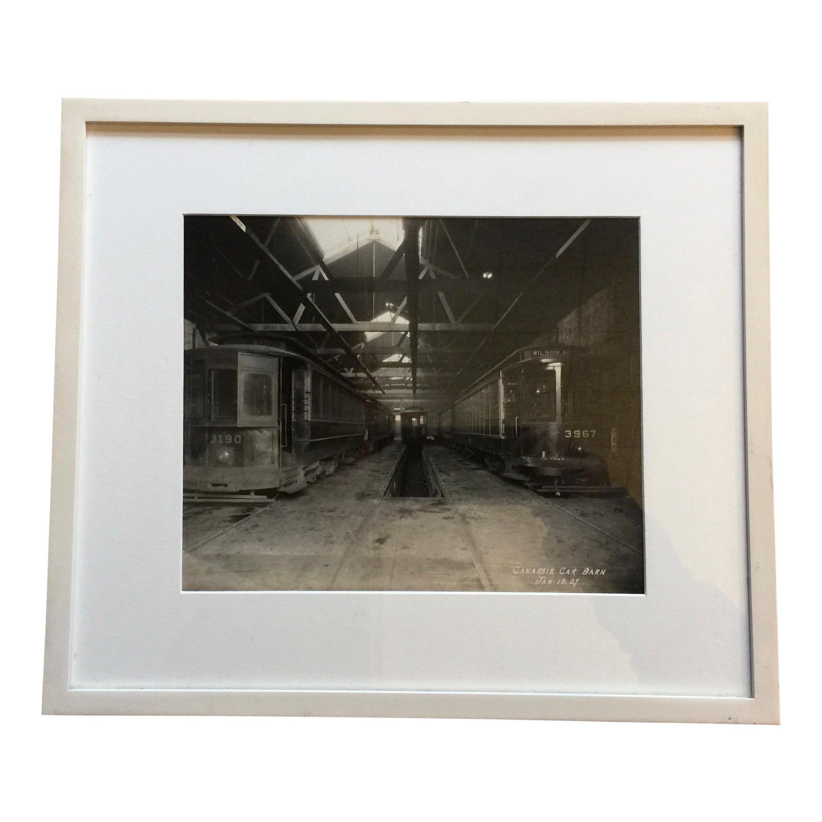 Vintage Original 1927 Brooklyn Trolley Cars Photograph | Chairish