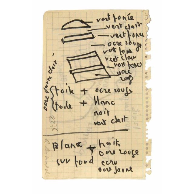 Sketch is a black marker drawing realized by Reynold Arnould (Le Havre 1919 - Parigi 1980). Good condition on a little...