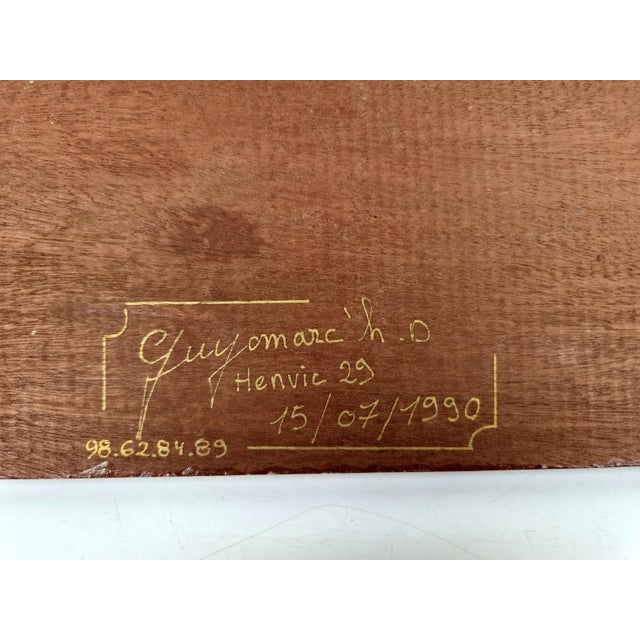 Blue Handcrafted Half-Model of the Le Dourduff-en-Mer Decorative Boat Half Hull Plaque, 1990s For Sale - Image 8 of 10