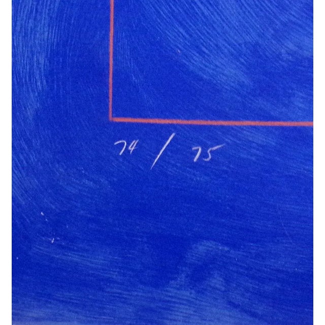 Jack Youngerman "Mandala (Blue)" Signed & Numbered Silkscreen Pochoir & Intaglio For Sale - Image 4 of 7