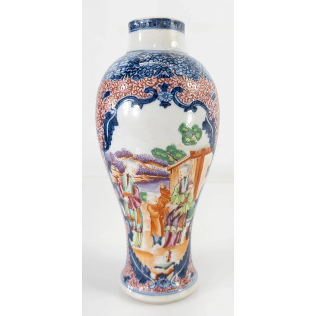 Chinese Chinese Export Rose Mandarin Palette Vase For Sale - Image 3 of 13