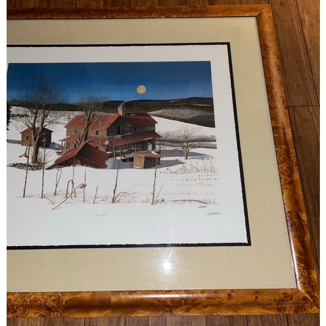Blue Bob Timberlake "Ray's Moon" Lithograph Print, Framed, Signed & Numbered For Sale - Image 8 of 8
