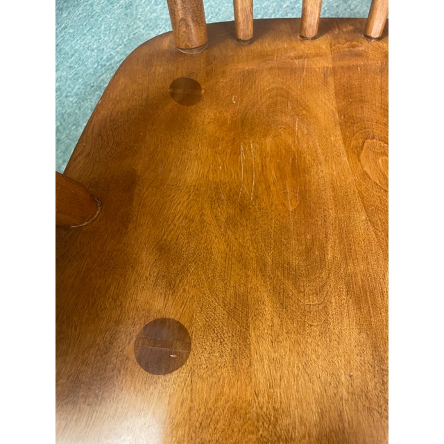 1930s Cushman Colonial Creations Searsburg Rock Maple Arm Chairs Set of 6 For Sale - Image 9 of 12