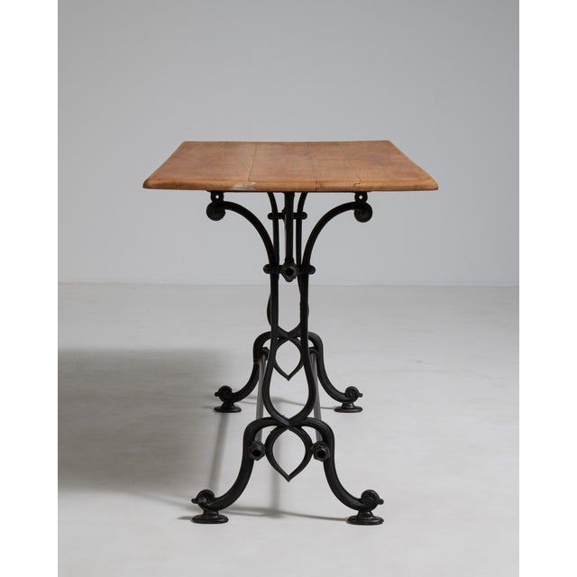 Cast Iron Bistro Table, Antique, France, Early 20th Century For Sale - Image 10 of 14
