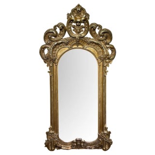 Napoleon III Gilt Parlor Wall Mirror For Sale