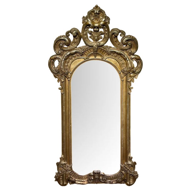 Napoleon III Gilt Parlor Wall Mirror For Sale