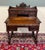 Antique French Petite Barley Twist Desk Carved Oak Renaissance Revival c.1890 For Sale - Image 16 of 18