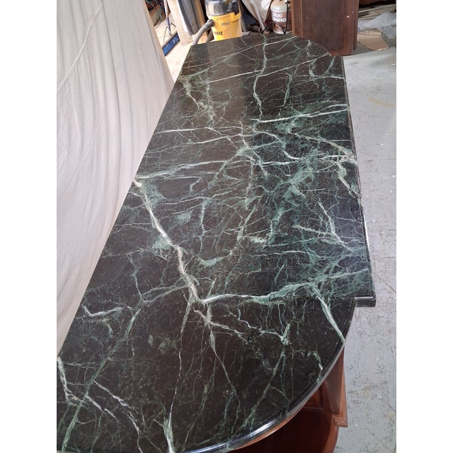 Antique French Louis XVI Revival Mahogany Marble Top Dining Room Suite For Sale - Image 4 of 18