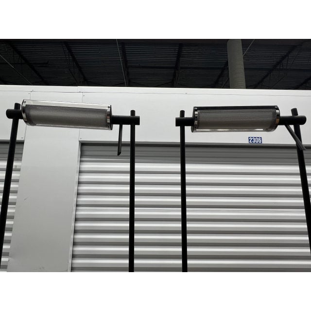 Black Logo Floor Lamps by Barbaglia & Colombo for Nemo, Italy, 1980s - Set of 2 For Sale - Image 8 of 10