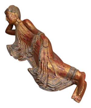 Burmese Reclining Buddha Statue, 1930
