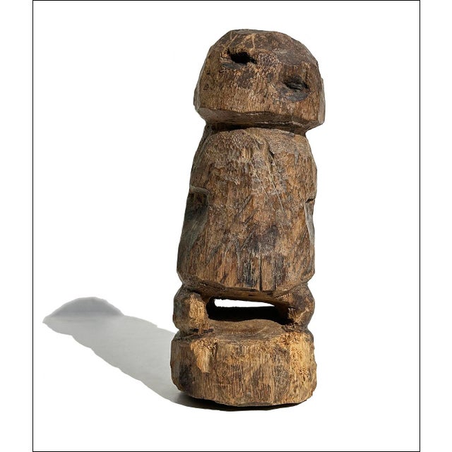 Wood Vintage West African Carved Wood Togo Losso Figure Sculpture For Sale - Image 7 of 7