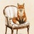 Contemporary Contemporary Reproduction Art Print of Vintage "Parlor Fox", Framed For Sale - Image 3 of 5