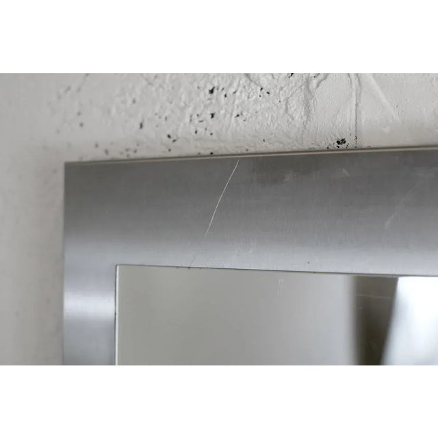 Silver Space Age Stainless Steel Mirror, France, 1970s For Sale - Image 8 of 18