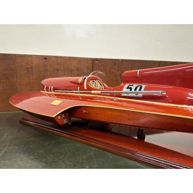 Beige Ferrari Hydroplane Boat Model, 2010s For Sale - Image 8 of 18