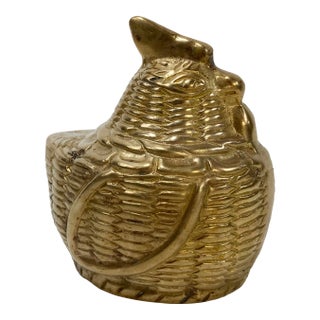 Solid Brass Chicken Hen Paper Weight For Sale