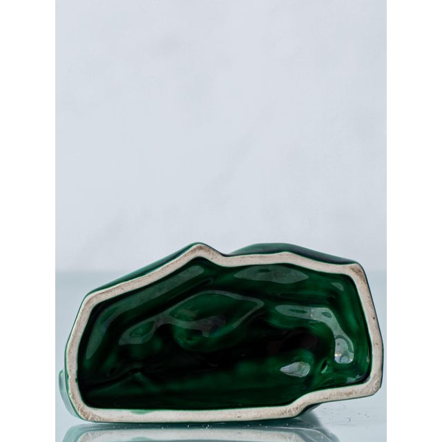 Art Deco Emerald Green Ceramic Deer Sculpture by Charles Lemanceau for Saint-Clément, France, 1930s For Sale - Image 11 of 14
