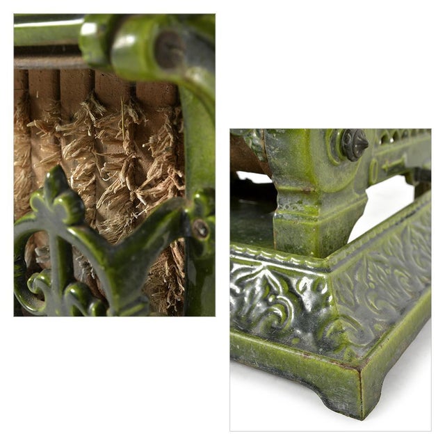 Cast Iron Green Wick Stove For Sale - Image 4 of 8